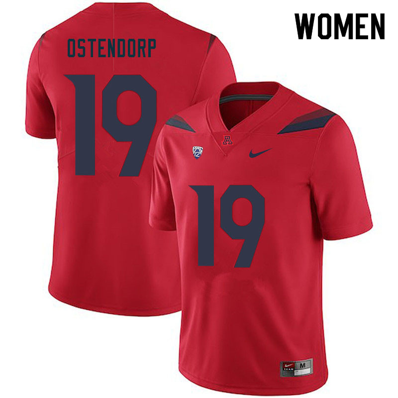 Women #19 Kyle Ostendorp Arizona Wildcats College Football Jerseys Sale-Red - Click Image to Close
